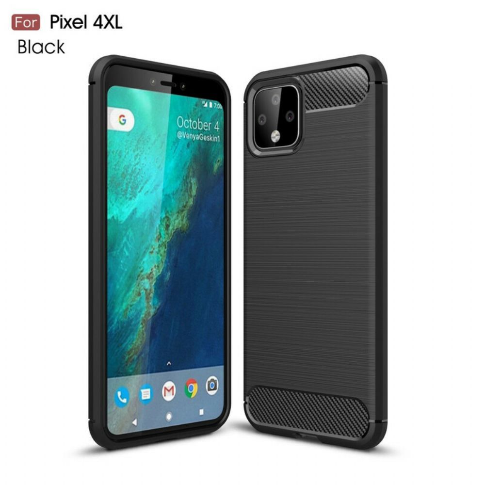 Handyhülle Für Google Pixel 4 XL Gebürstete Kohlefaser