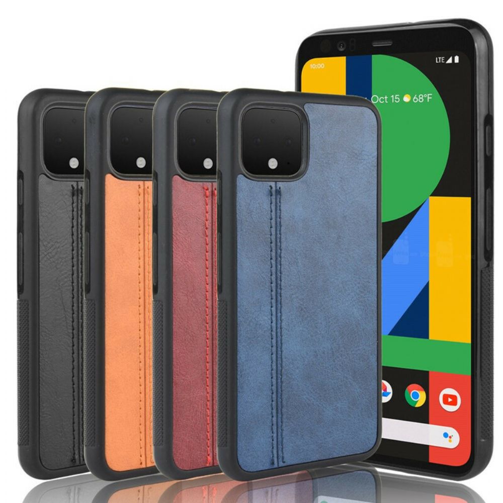 Handyhülle Für Google Pixel 4 XL Naht Lederoptik