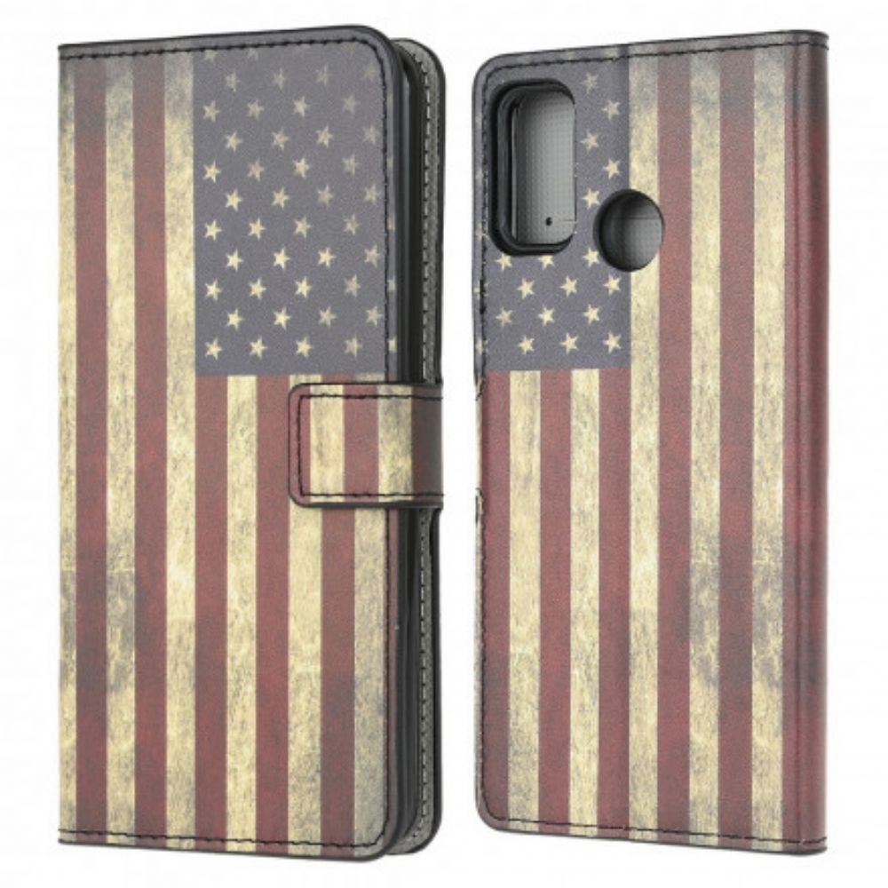 Flip Case Für Moto G10 / G30 Amerikanische Flagge