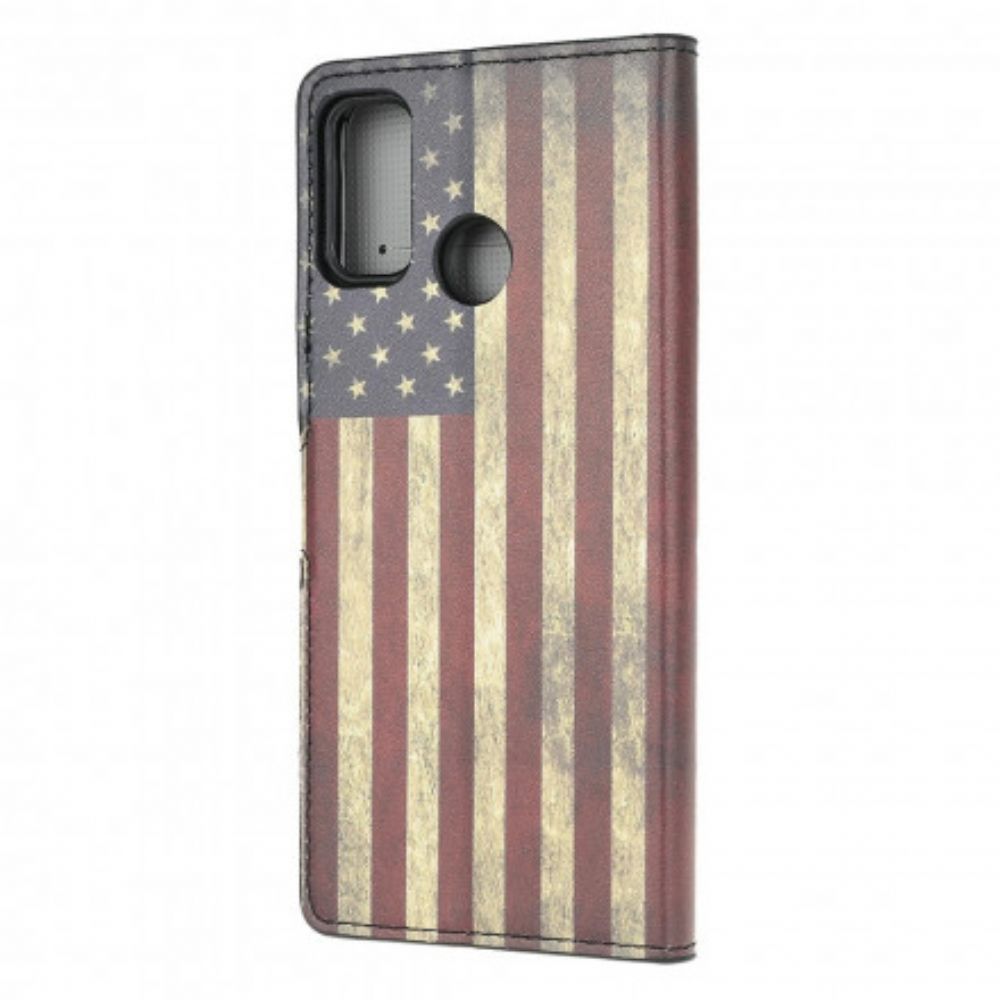 Flip Case Für Moto G10 / G30 Amerikanische Flagge