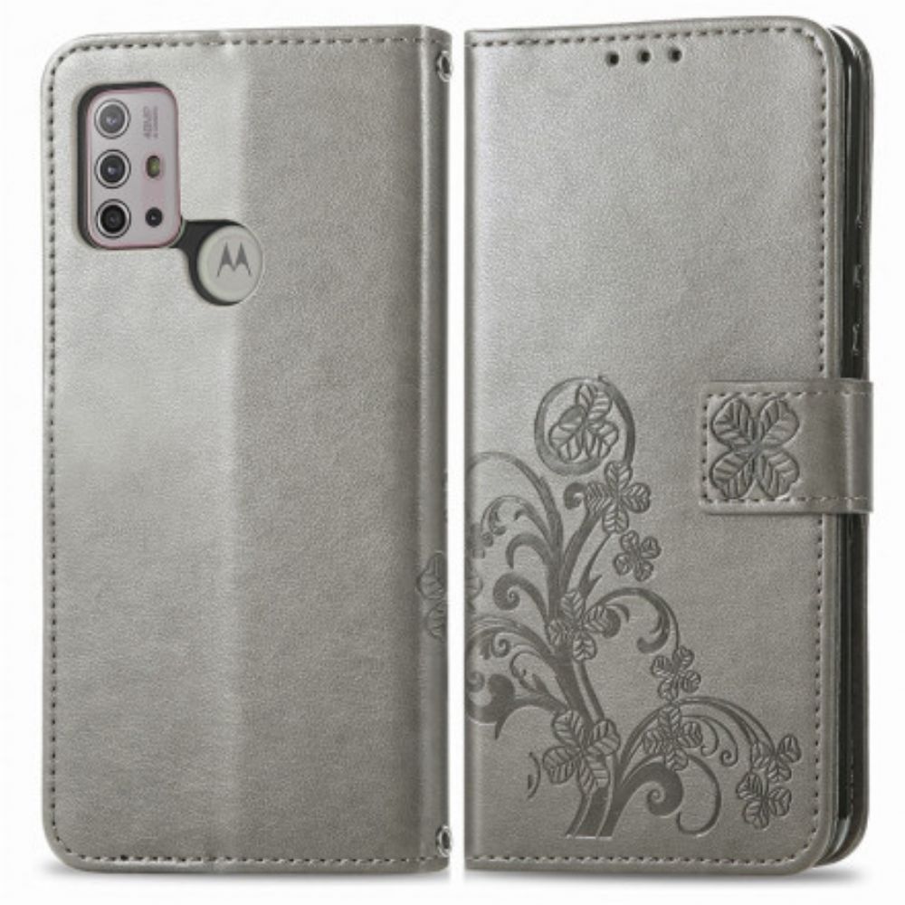 Flip Case Für Moto G10 / G30 Asiatische Blumen