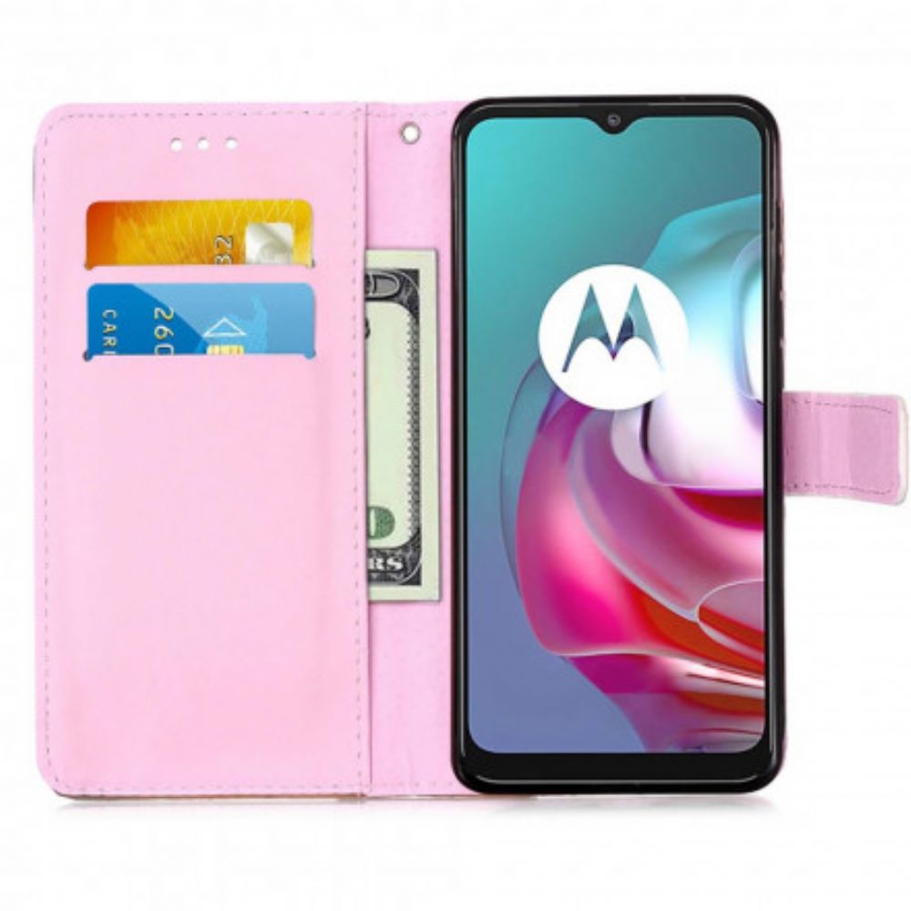 Flip Case Für Moto G10 / G30 Panda-galaxie