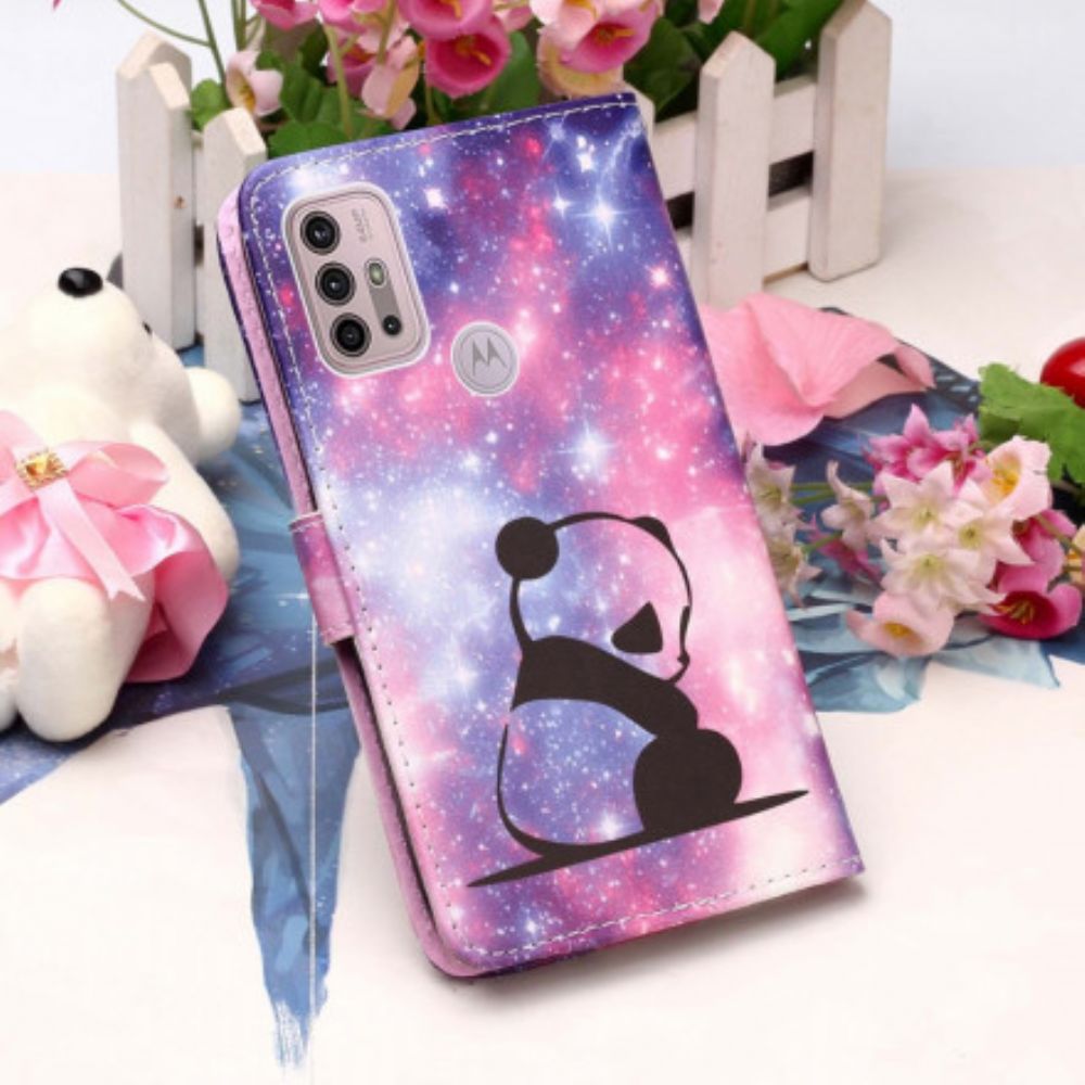 Flip Case Für Moto G10 / G30 Panda-galaxie