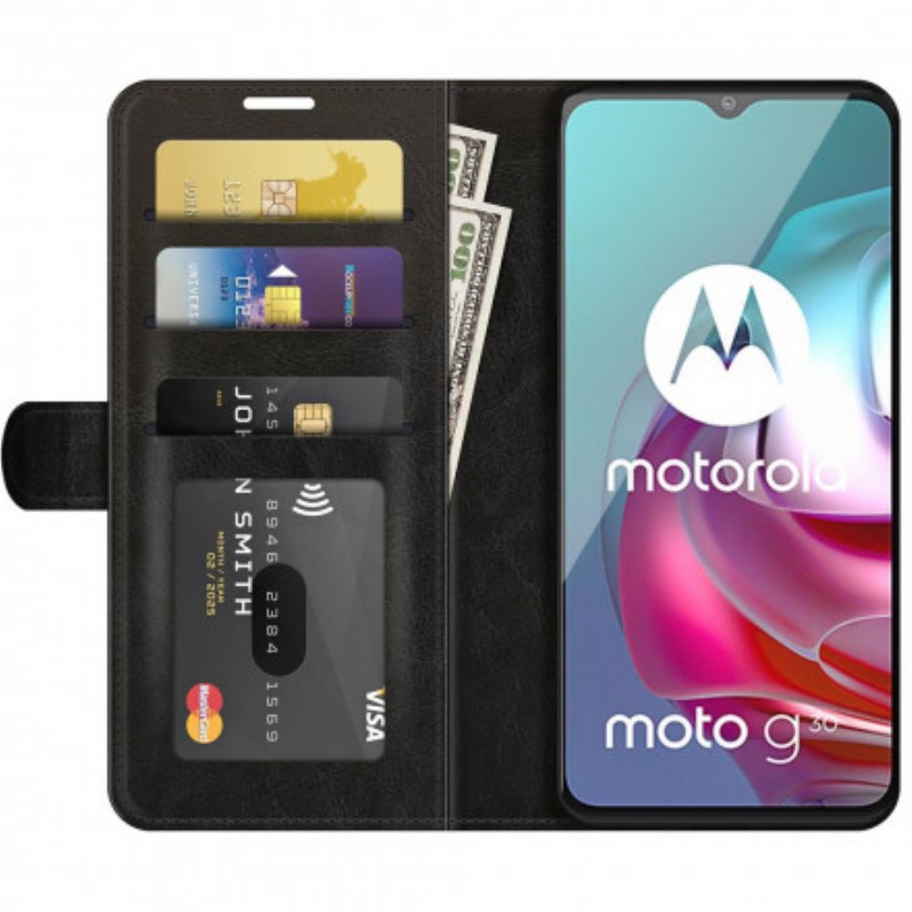 Lederhüllen Für Moto G10 / G30 Design Ledereffekt