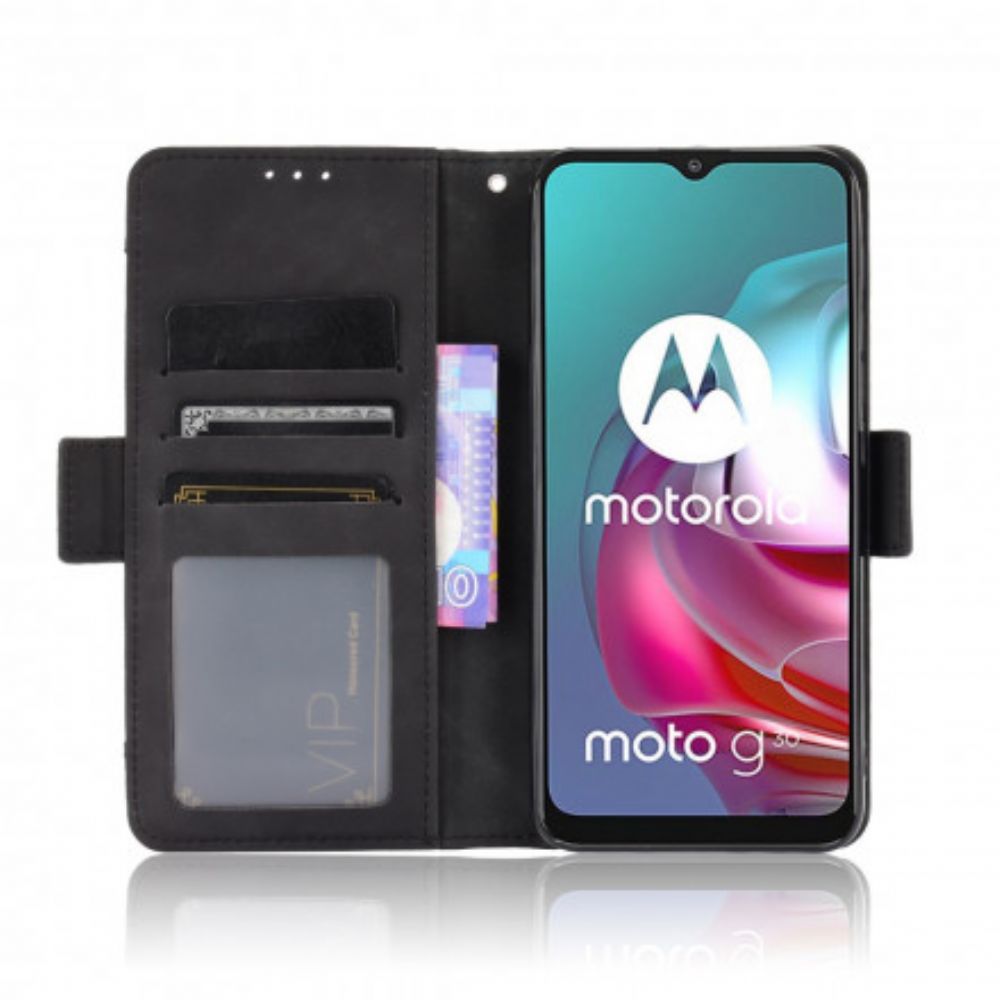 Lederhüllen Für Moto G10 / G30 Erstklassige Multi-karte