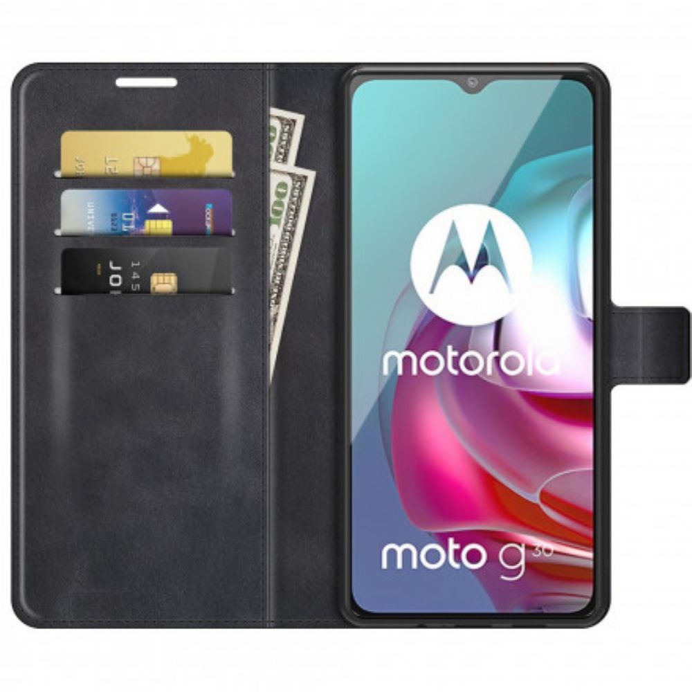 Lederhüllen Für Moto G10 / G30 Magnetverschluss