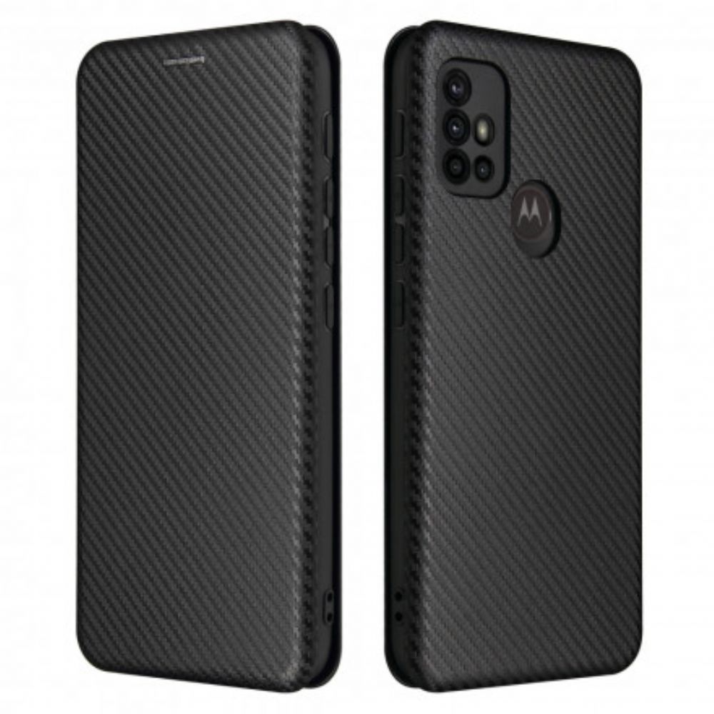 Schutzhülle Für Moto G10 / G30 Flip Case Farbiges Carbon-silikon