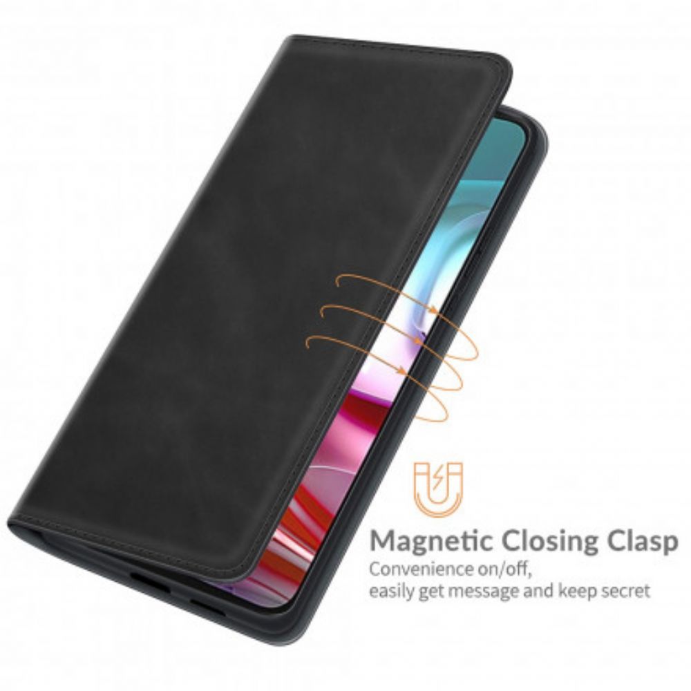 Schutzhülle Für Moto G10 / G30 Flip Case Seidenweicher Ledereffekt