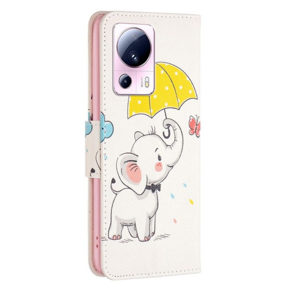 Flip Case Für Xiaomi 13 Lite Baby Elefant