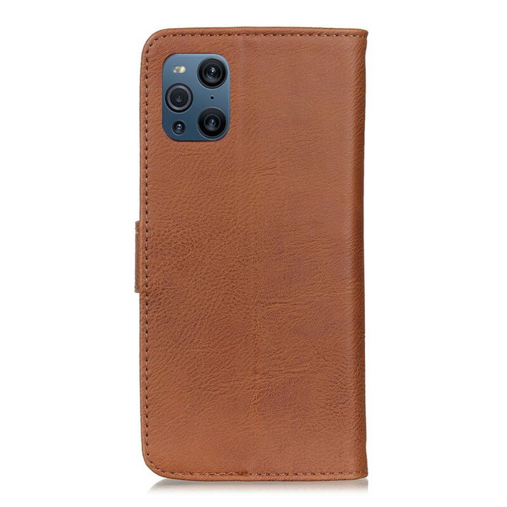 Flip Case Für Oppo Find X3 / X3 Pro Kunstleder Khazneh