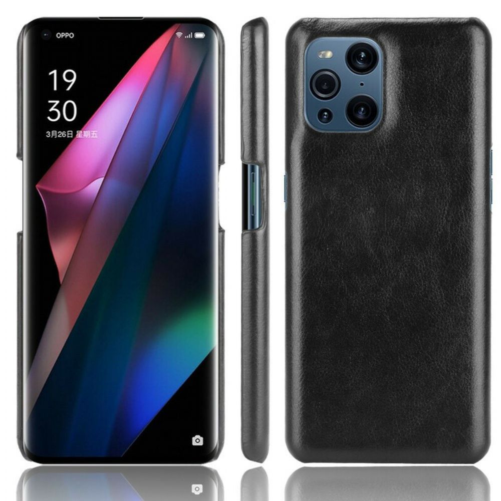 Handyhülle Für Oppo Find X3 / X3 Pro Lichi-leder-effekt