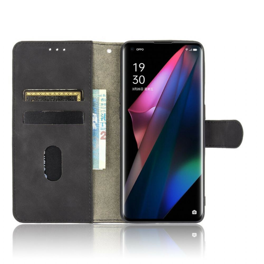 Lederhüllen Für Oppo Find X3 / X3 Pro Hautberührung