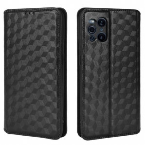 Schutzhülle Für Oppo Find X3 / X3 Pro Flip Case Diamant-leder-effekt