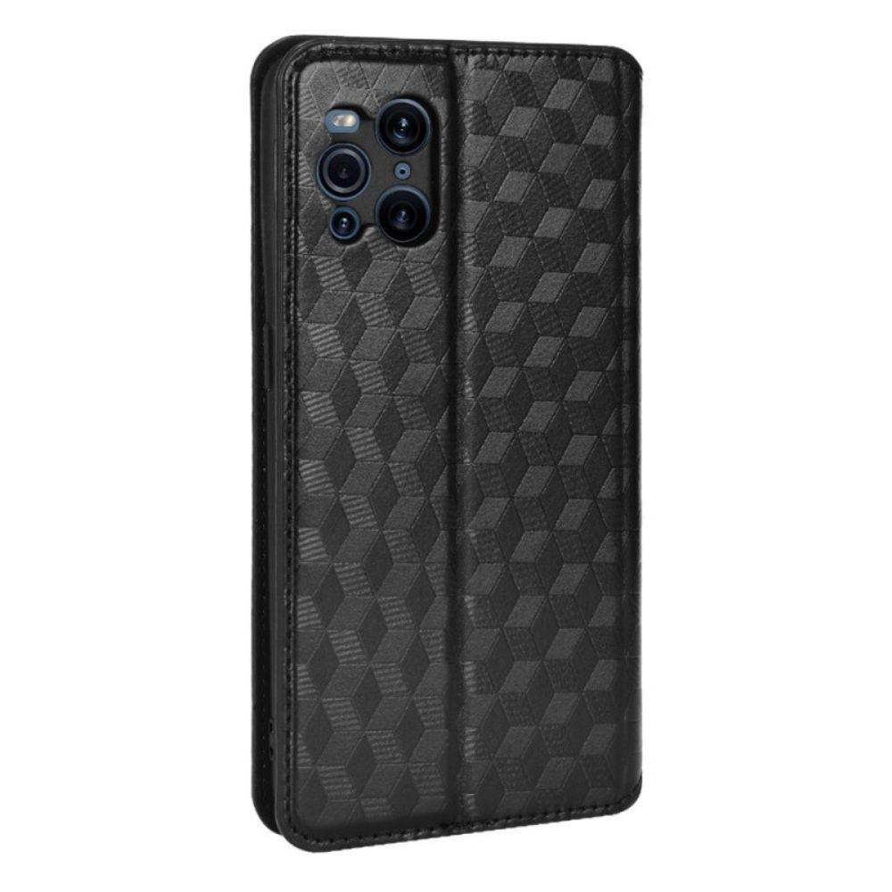 Schutzhülle Für Oppo Find X3 / X3 Pro Flip Case Diamant-leder-effekt