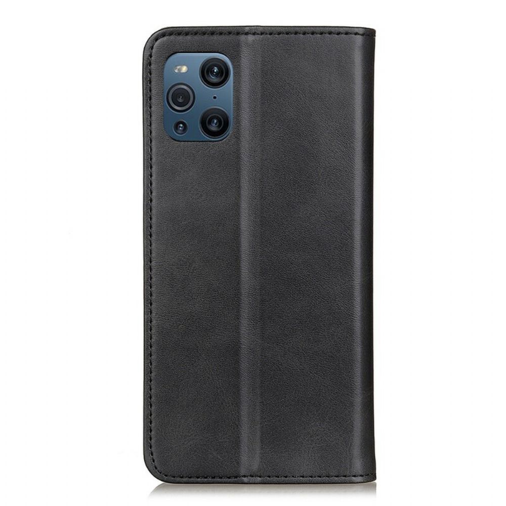 Schutzhülle Für Oppo Find X3 / X3 Pro Flip Case Spaltleder