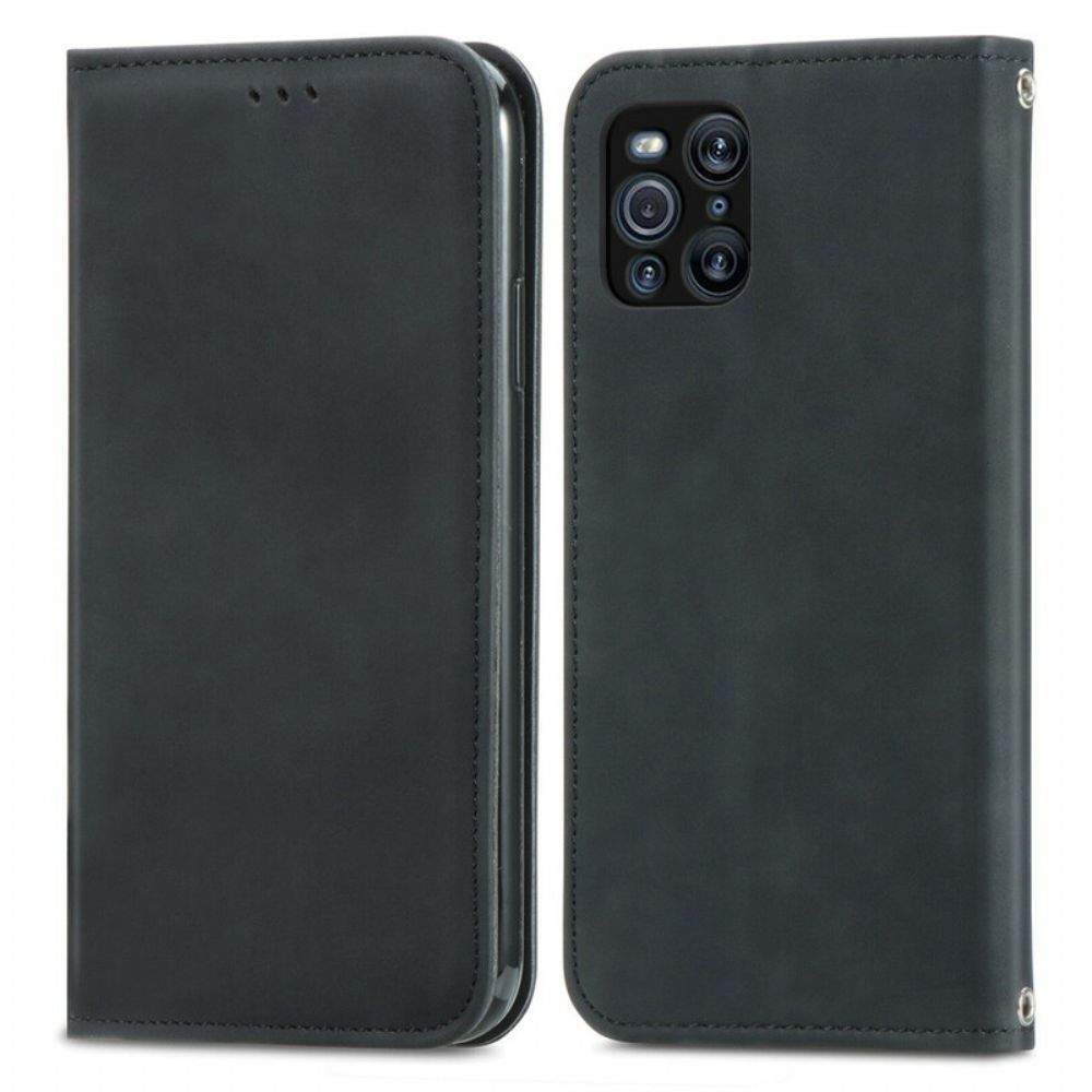 Schutzhülle Für Oppo Find X3 / X3 Pro Flip Case Vintage Kunstleder