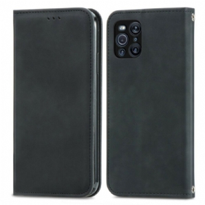 Schutzhülle Für Oppo Find X3 / X3 Pro Flip Case Vintage Kunstleder