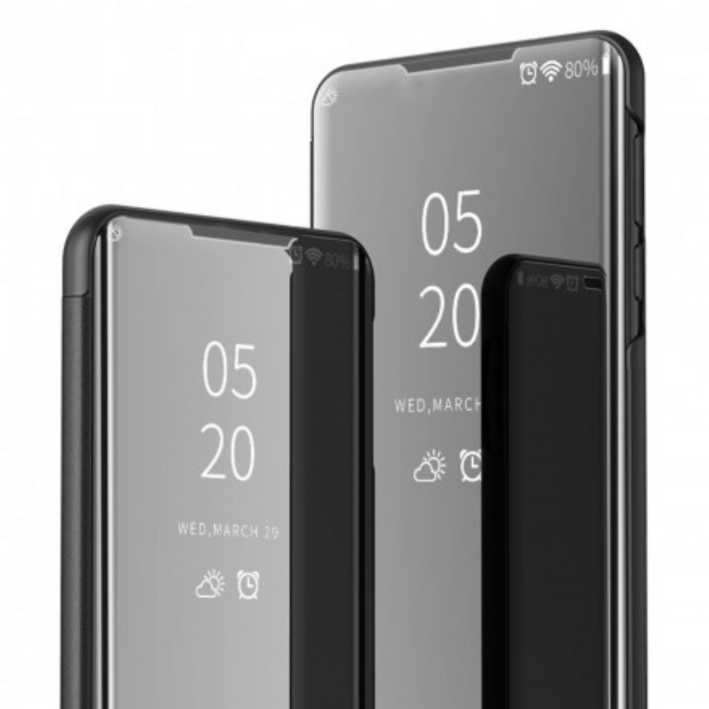 Schutzhülle Für Oppo Find X3 / X3 Pro Spiegel Und Kunstleder