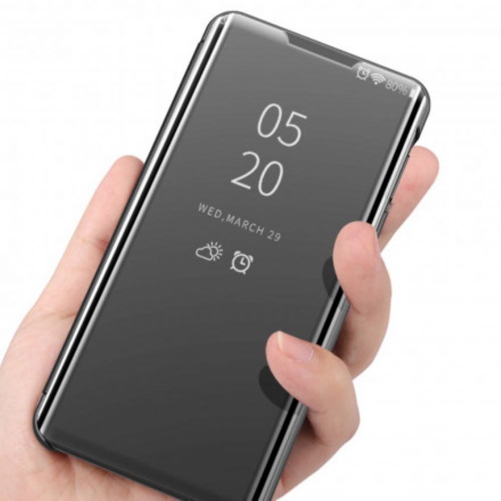 Schutzhülle Für Oppo Find X3 / X3 Pro Spiegel Und Kunstleder