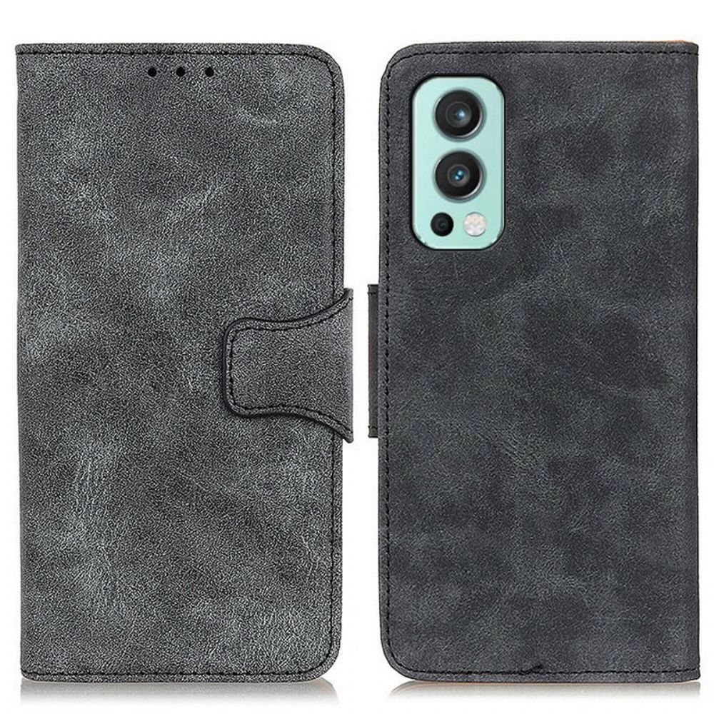 Flip Case Für OnePlus Nord 2 5G Flip Case Doppelseitige Magnetklappe Im Vintage-stil