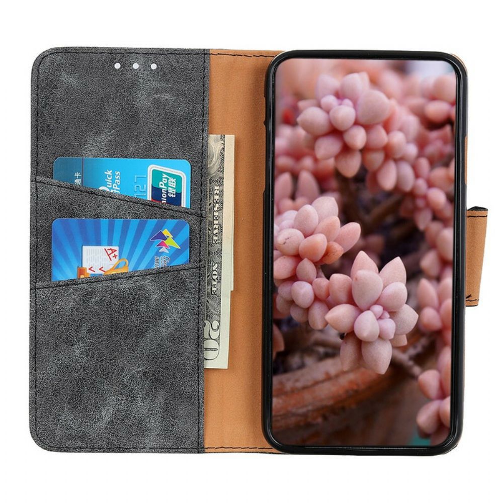 Flip Case Für OnePlus Nord 2 5G Flip Case Doppelseitige Magnetklappe Im Vintage-stil