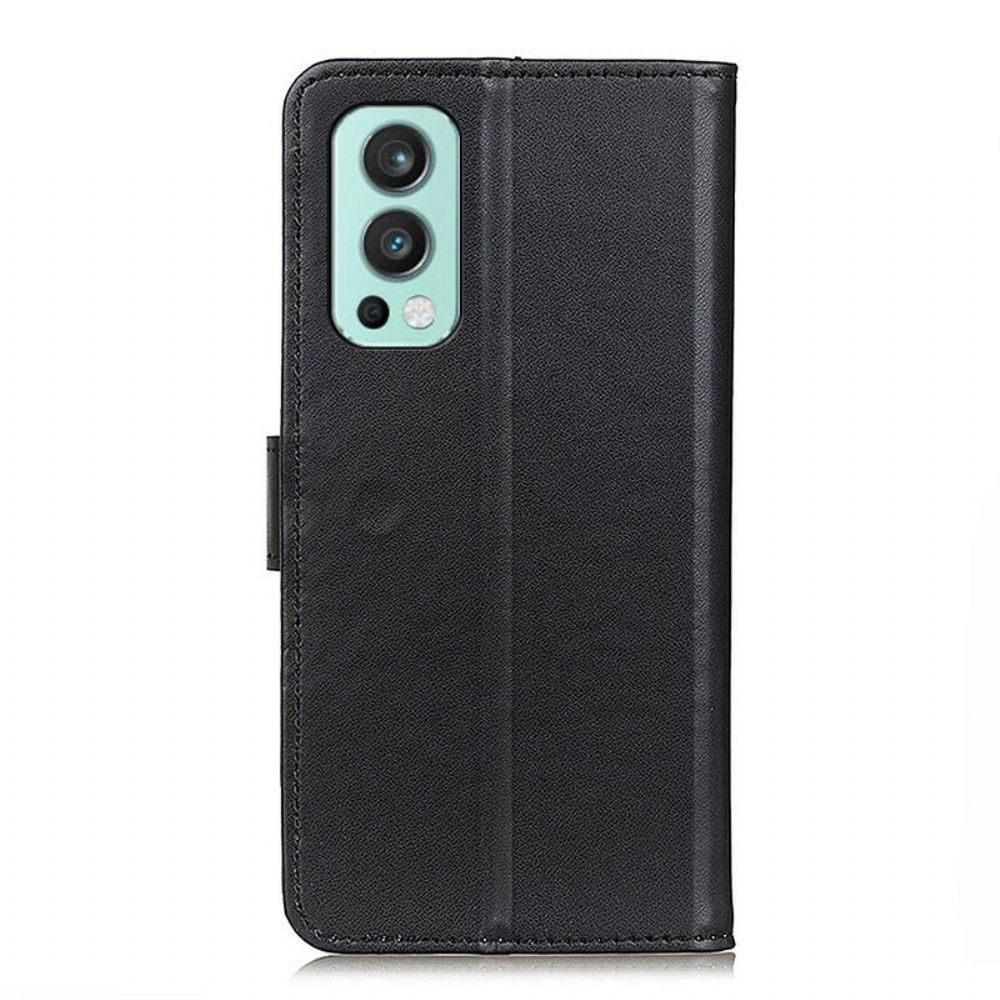 Flip Case Für OnePlus Nord 2 5G Einfaches Kunstleder