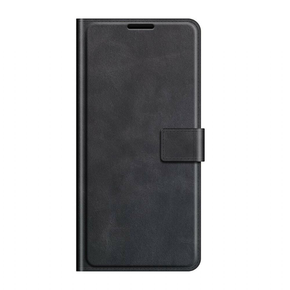 Flip Case Für OnePlus Nord 2 5G Extrem Schmaler Ledereffekt