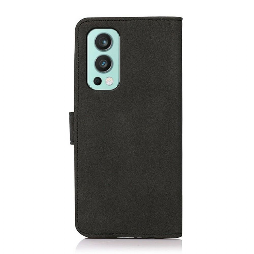 Flip Case Für OnePlus Nord 2 5G Khazneh Modischer Ledereffekt