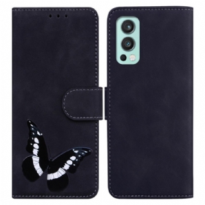 Flip Case Für OnePlus Nord 2 5G Schmetterlingshaut-touch