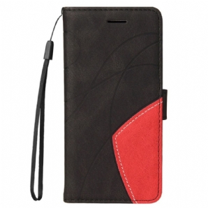 Flip Case Für OnePlus Nord 2 5G Signature Two-tone Kunstleder