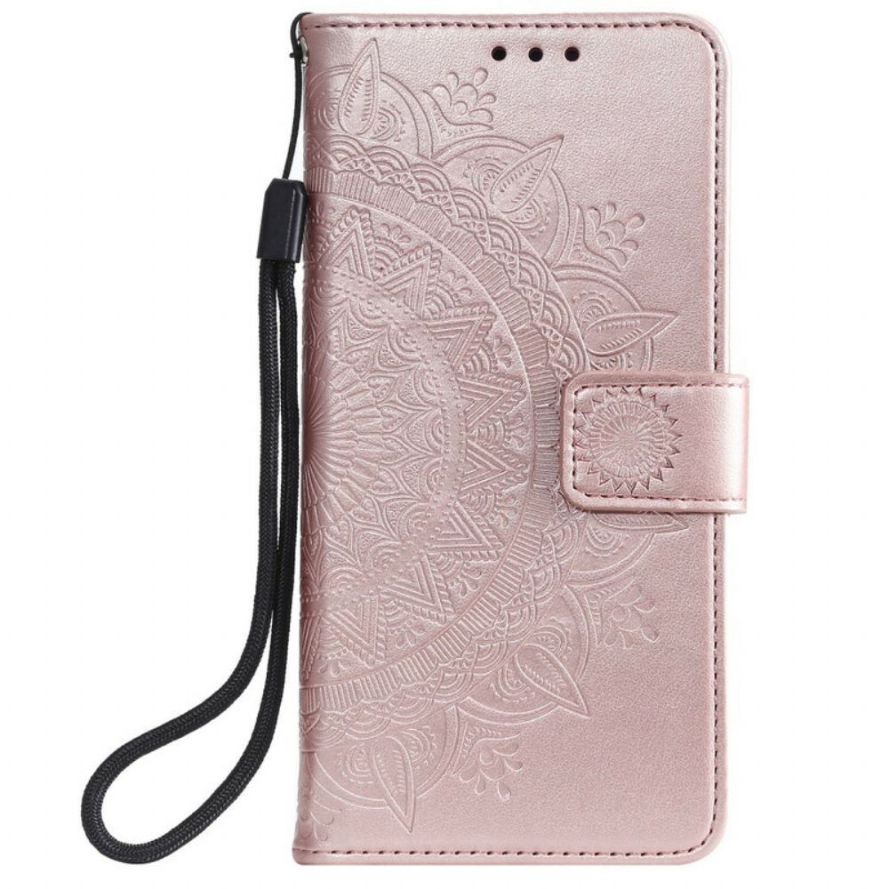 Flip Case Für OnePlus Nord 2 5G Sonnen-mandala