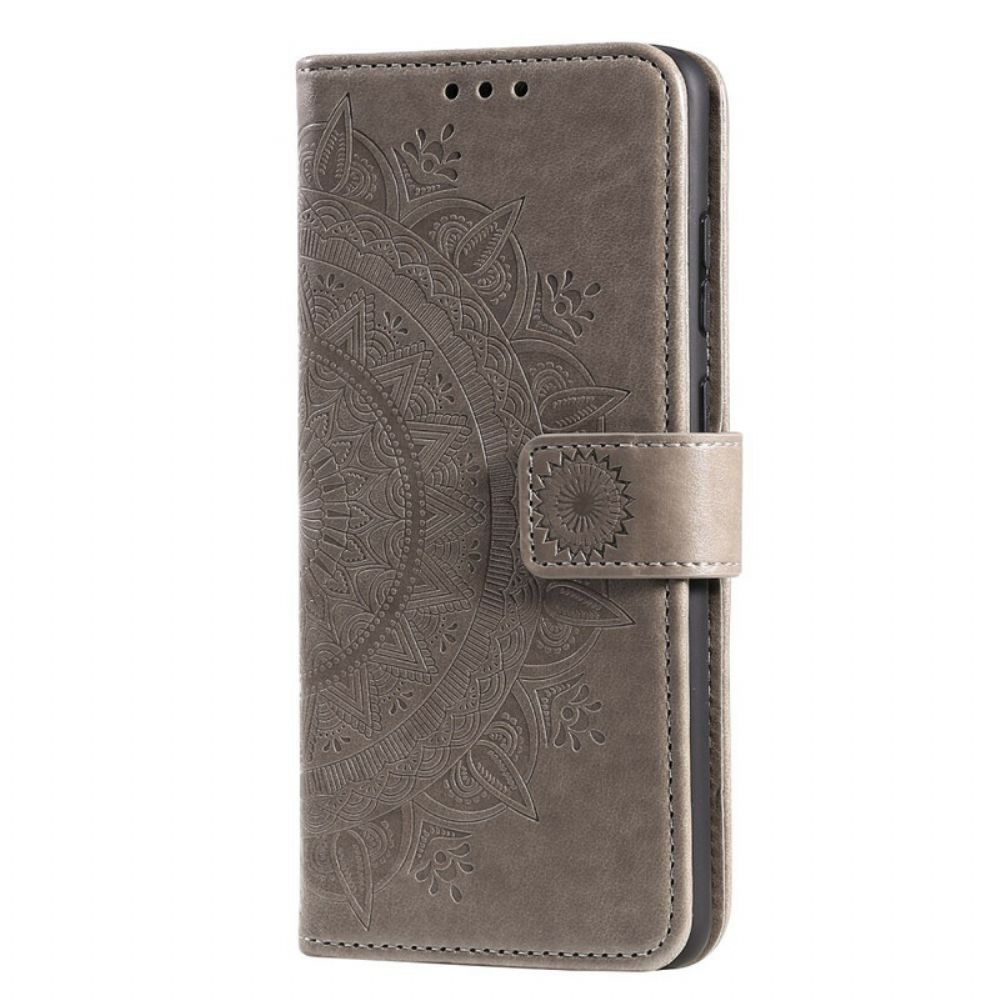 Flip Case Für OnePlus Nord 2 5G Sonnen-mandala