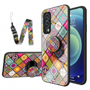 Handyhülle Für OnePlus Nord 2 5G Magnetischer Patchwork-halter