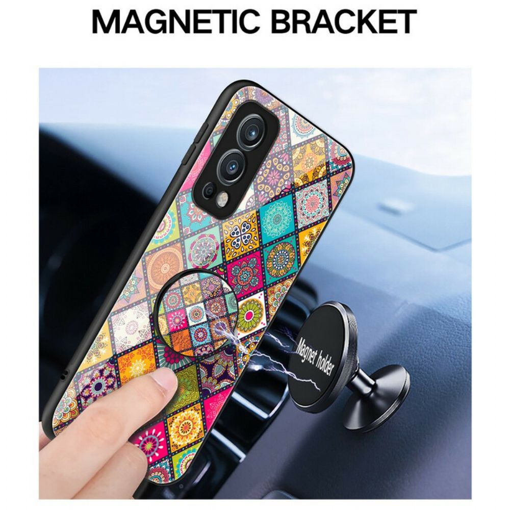 Handyhülle Für OnePlus Nord 2 5G Magnetischer Patchwork-halter