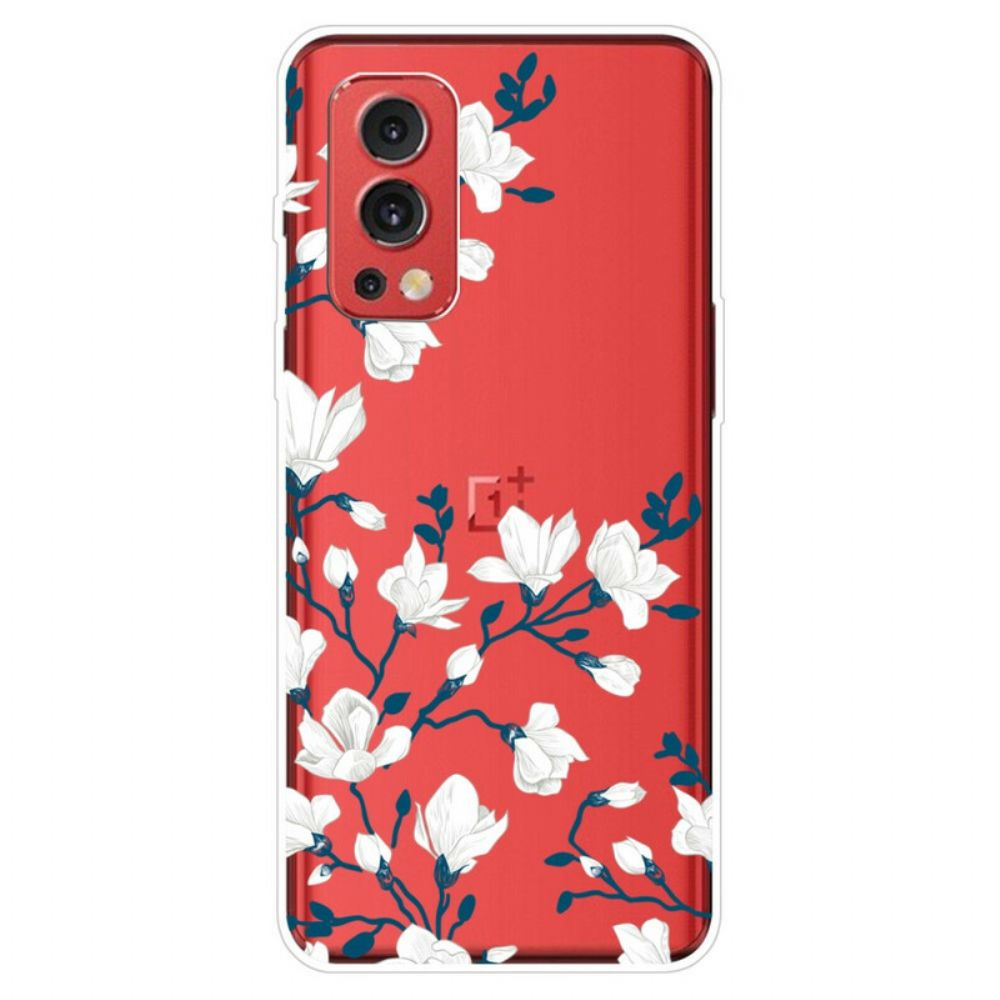 Handyhülle Für OnePlus Nord 2 5G Weiße Blumen