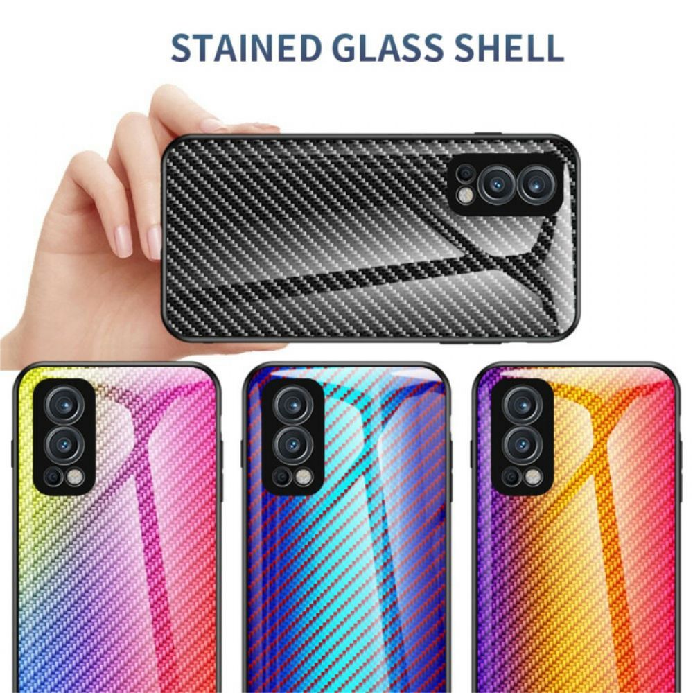 Hülle Für OnePlus Nord 2 5G Hartglas Aus Kohlefaser