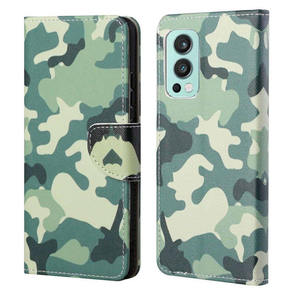 Lederhüllen Für OnePlus Nord 2 5G Camouflage