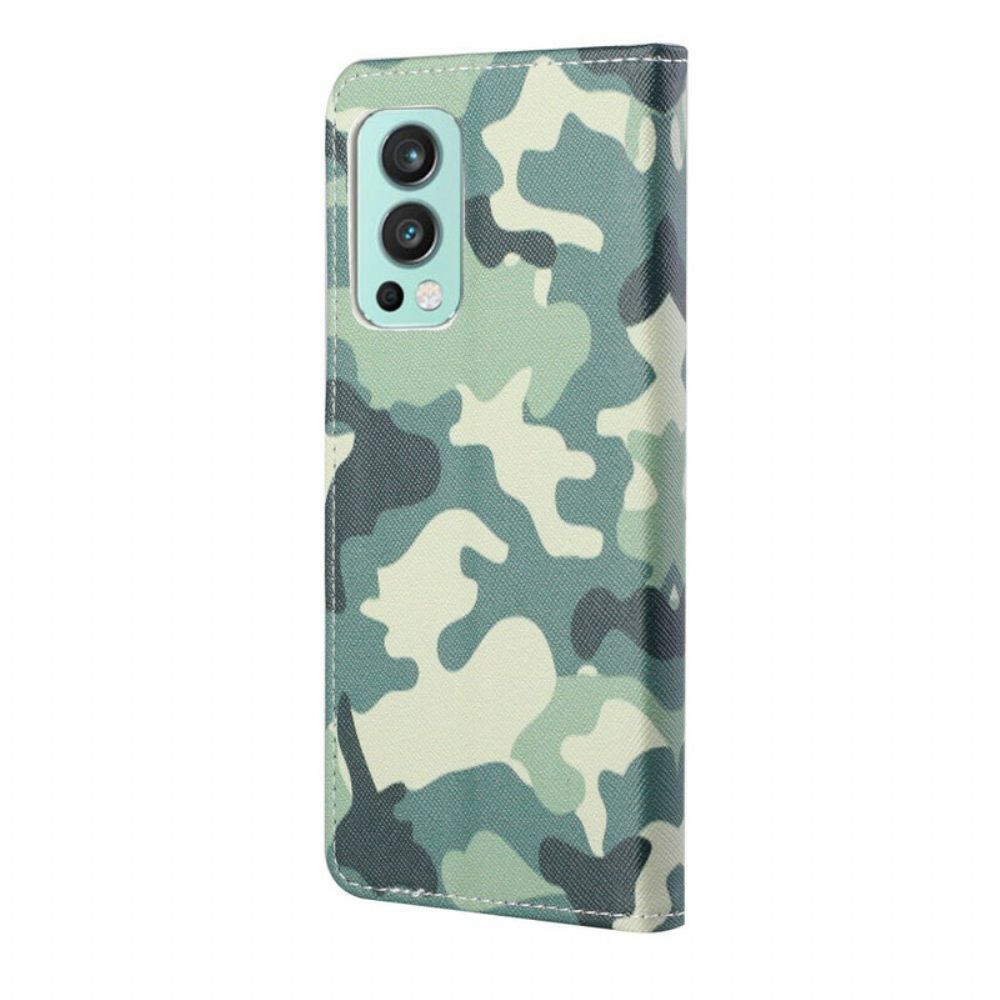 Lederhüllen Für OnePlus Nord 2 5G Camouflage