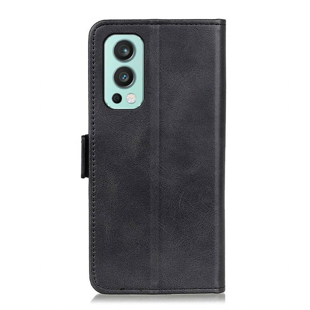 Lederhüllen Für OnePlus Nord 2 5G Flip Case Doppelklappe