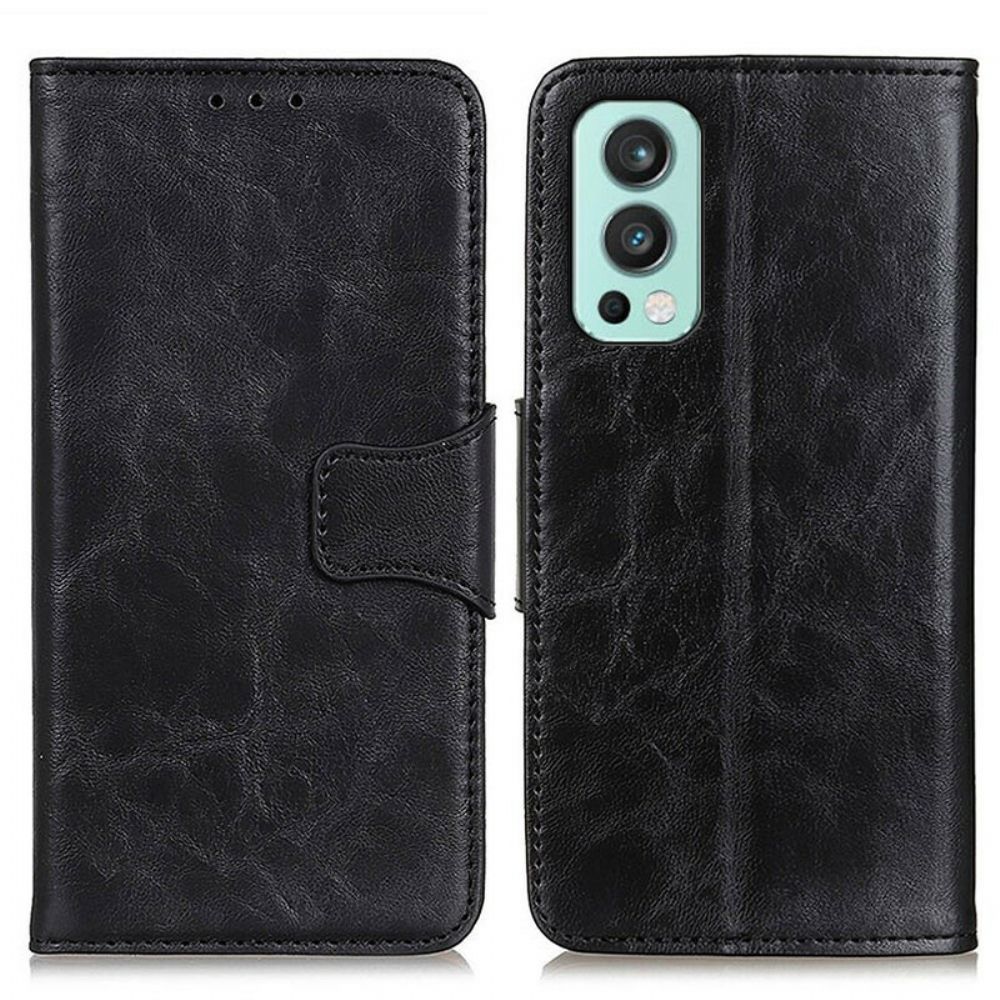 Lederhüllen Für OnePlus Nord 2 5G Flip Case Texturierte Magnetklappe