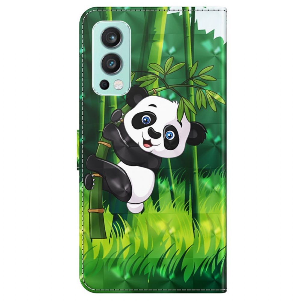 Lederhüllen Für OnePlus Nord 2 5G Panda Und Bambus