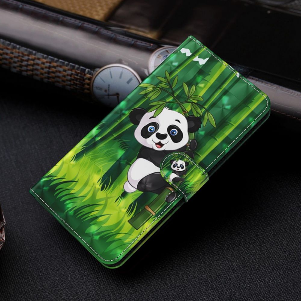 Lederhüllen Für OnePlus Nord 2 5G Panda Und Bambus