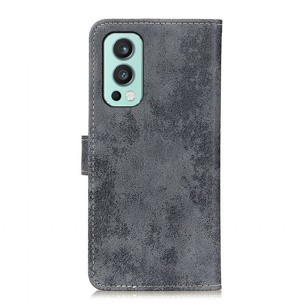 Lederhüllen Für OnePlus Nord 2 5G Vintage Kunstleder