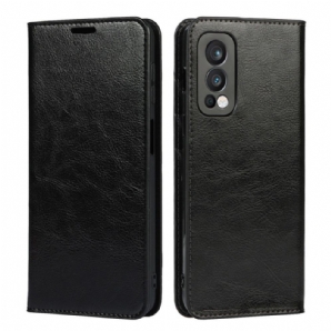 Schutzhülle Für OnePlus Nord 2 5G Flip Case Echtes Leder