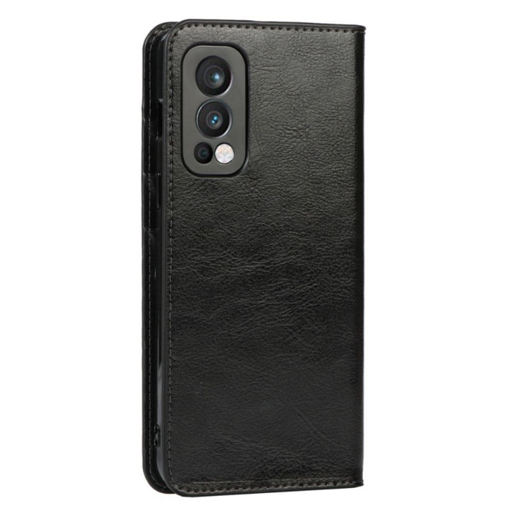 Schutzhülle Für OnePlus Nord 2 5G Flip Case Echtes Leder