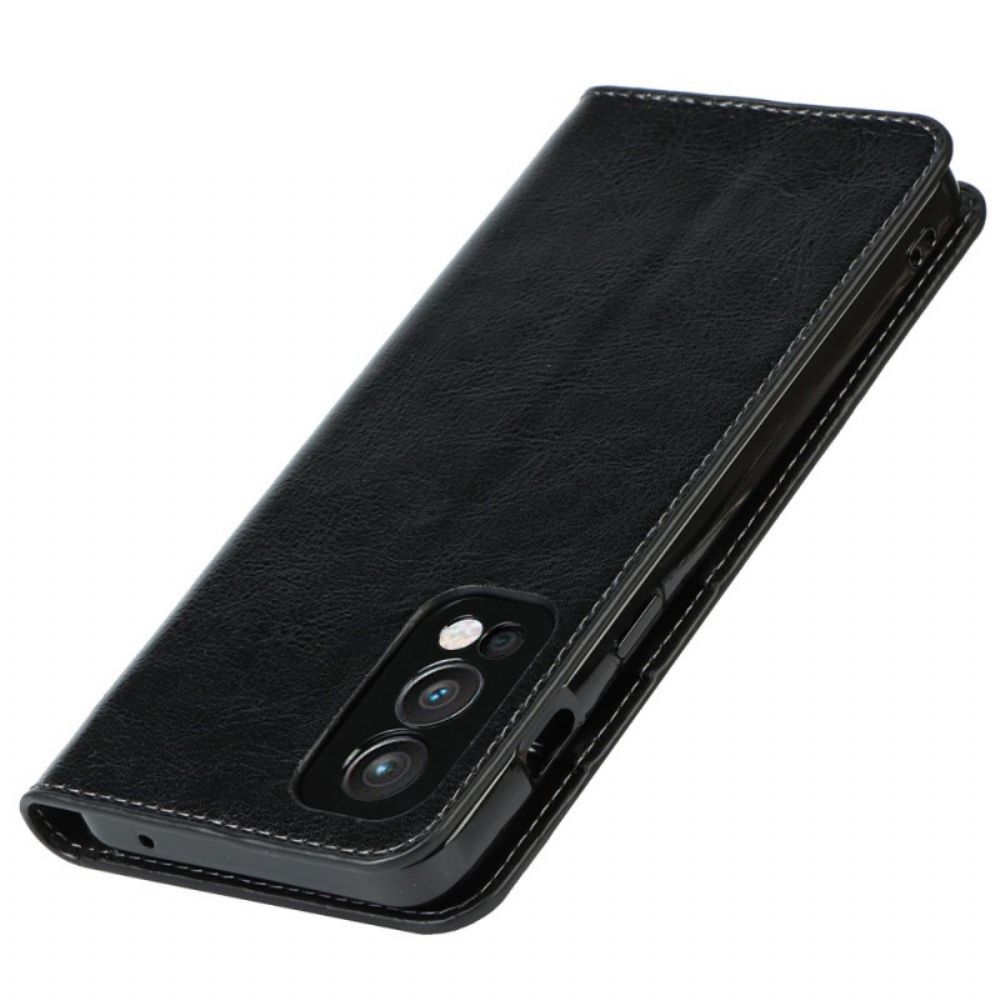 Schutzhülle Für OnePlus Nord 2 5G Flip Case Echtes Leder