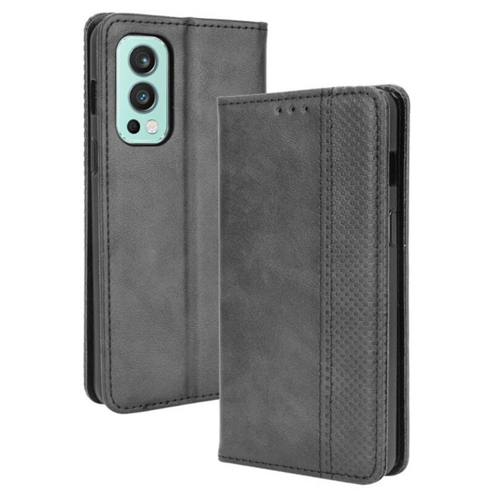 Schutzhülle Für OnePlus Nord 2 5G Flip Case Gestylter Vintage-leder-effekt