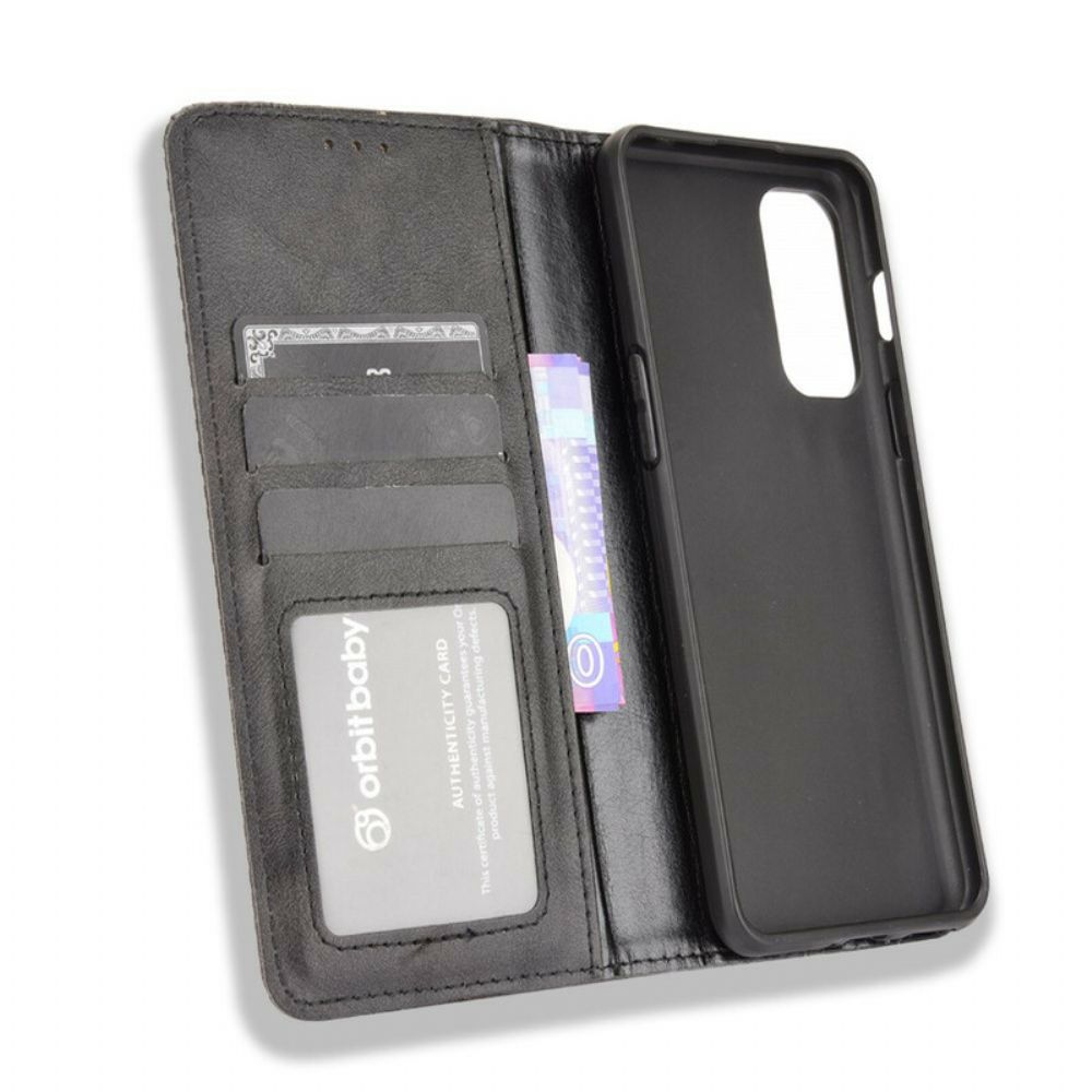 Schutzhülle Für OnePlus Nord 2 5G Flip Case Gestylter Vintage-leder-effekt