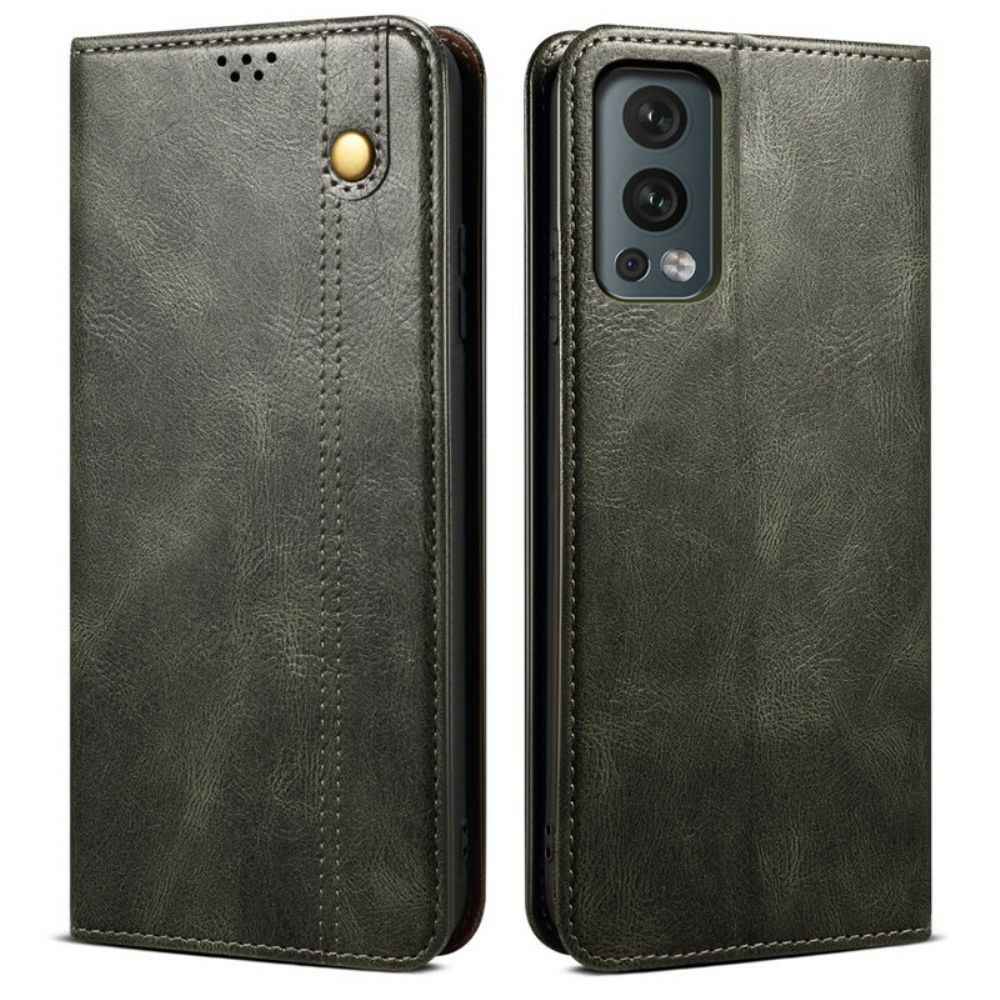 Schutzhülle Für OnePlus Nord 2 5G Flip Case Gewachstes Kunstleder