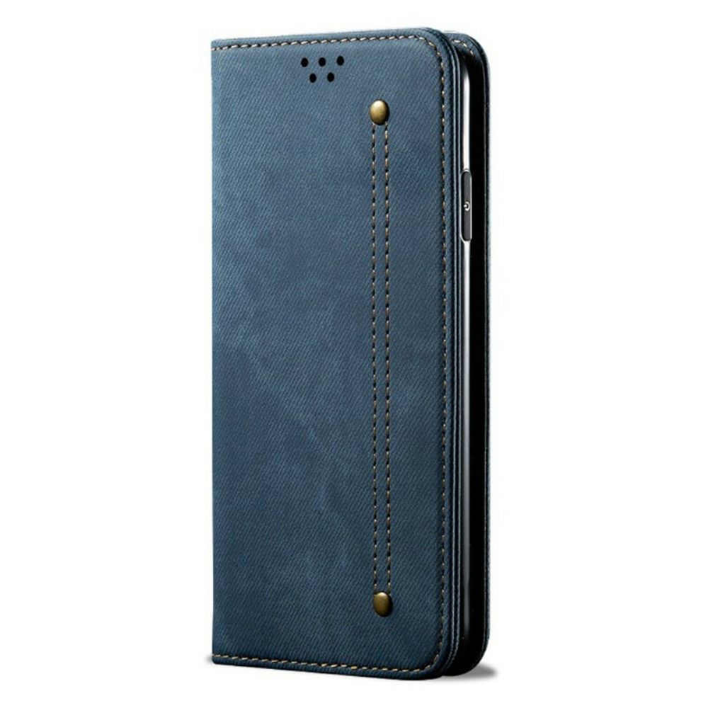 Schutzhülle Für OnePlus Nord 2 5G Flip Case Jeans-textur Aus Lederimitat